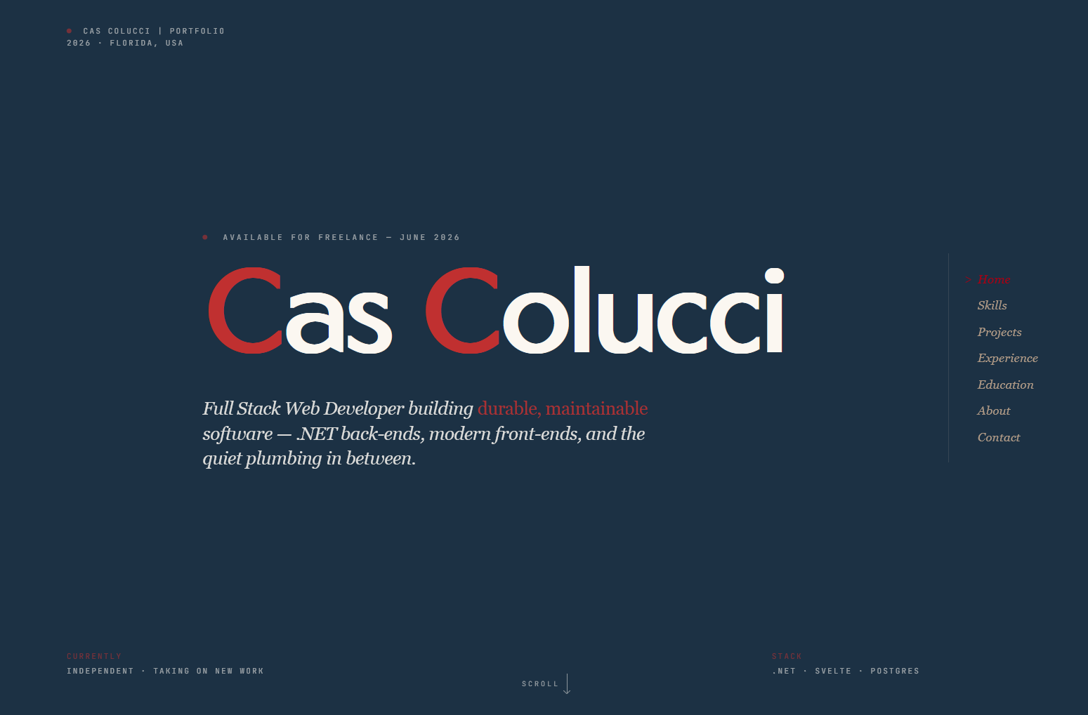 Cas Colucci — Freelancer